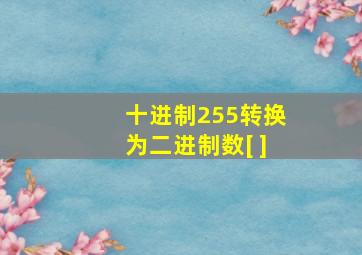 十进制255转换为二进制数[ ]